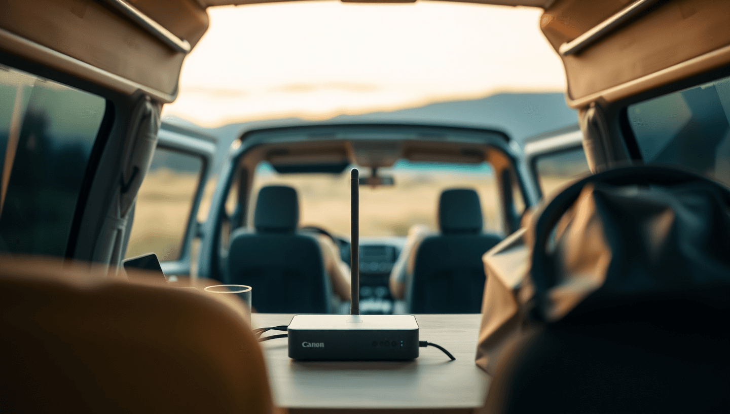 Internet en van sans galère : routeur 4G/5G + antenne