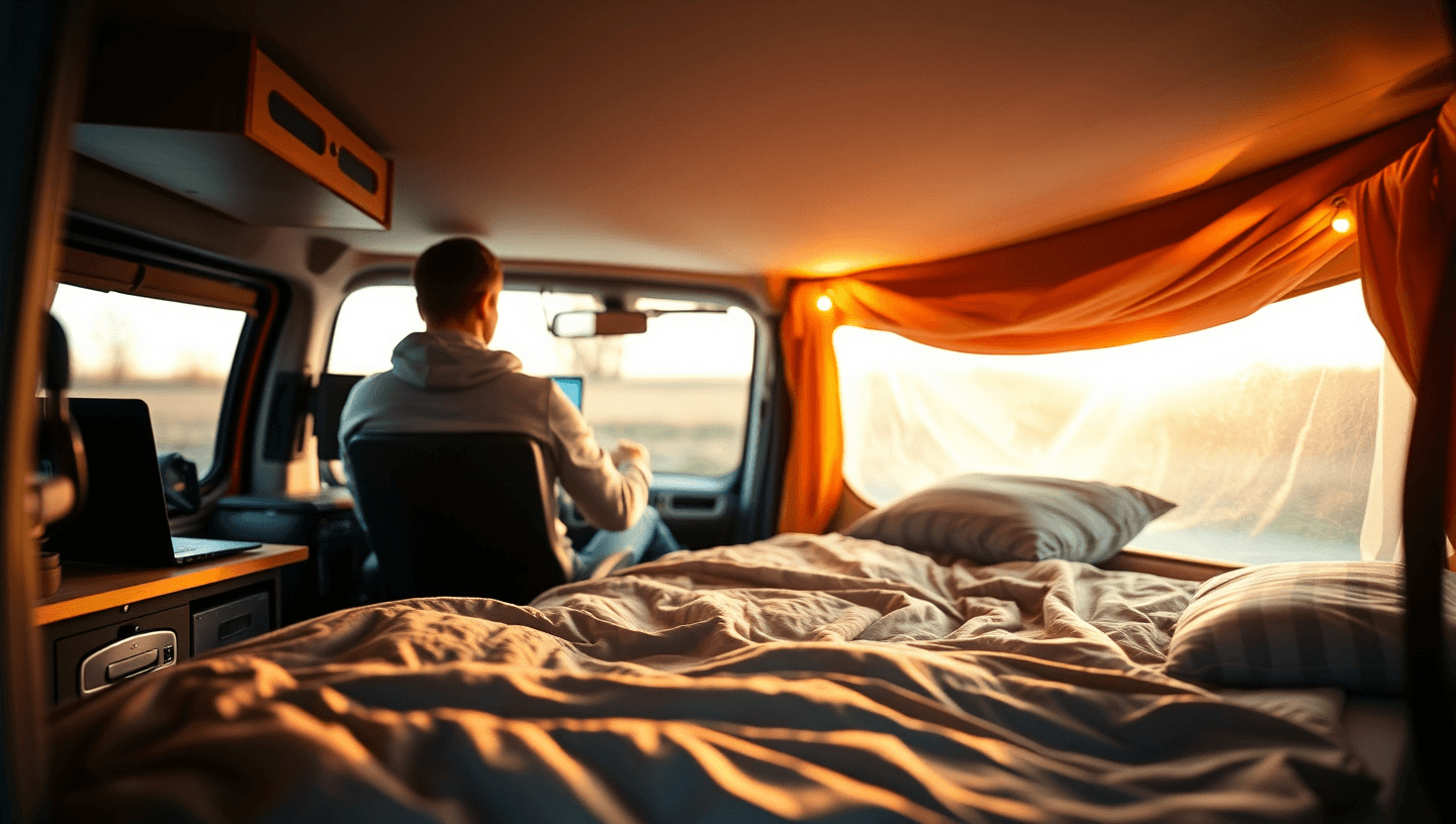 Lit peigne ou lit fixe en van : le bon choix