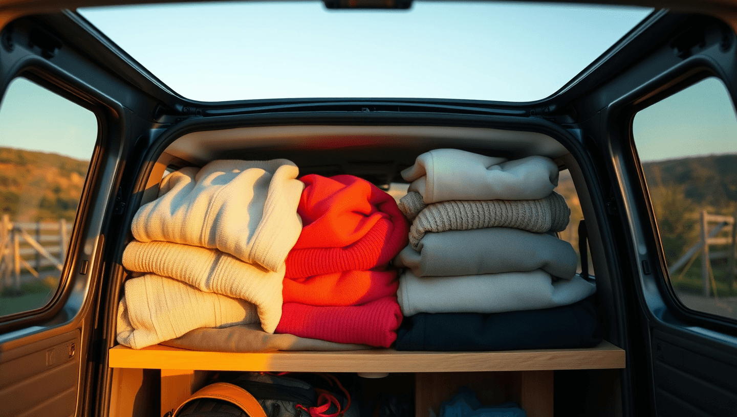 Rangement du linge en van : anti-humidité et gain de place