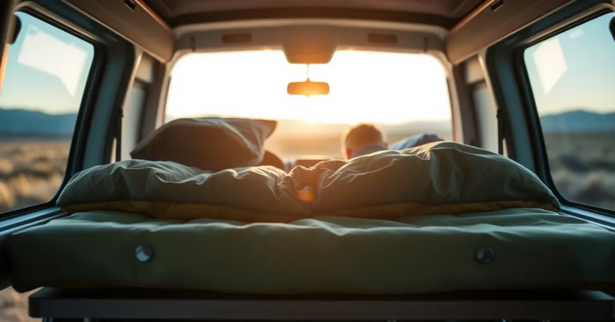 Niveaux de calage en van : dormir à plat, facile