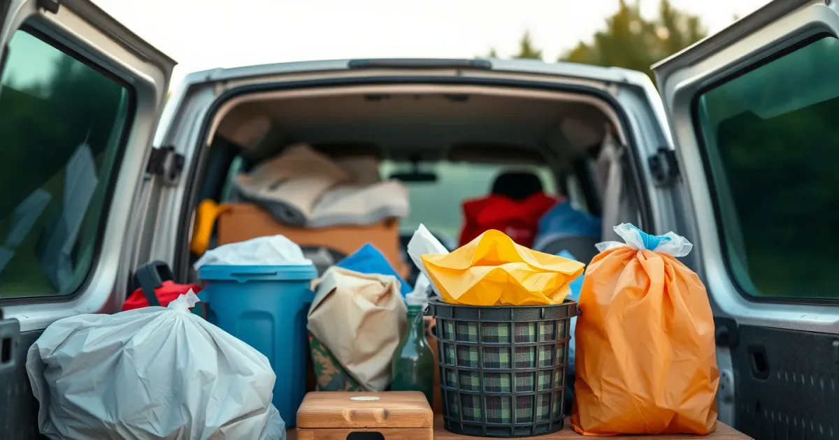 Déchets en van : tenir 7 jours sans poubelle, mission possible