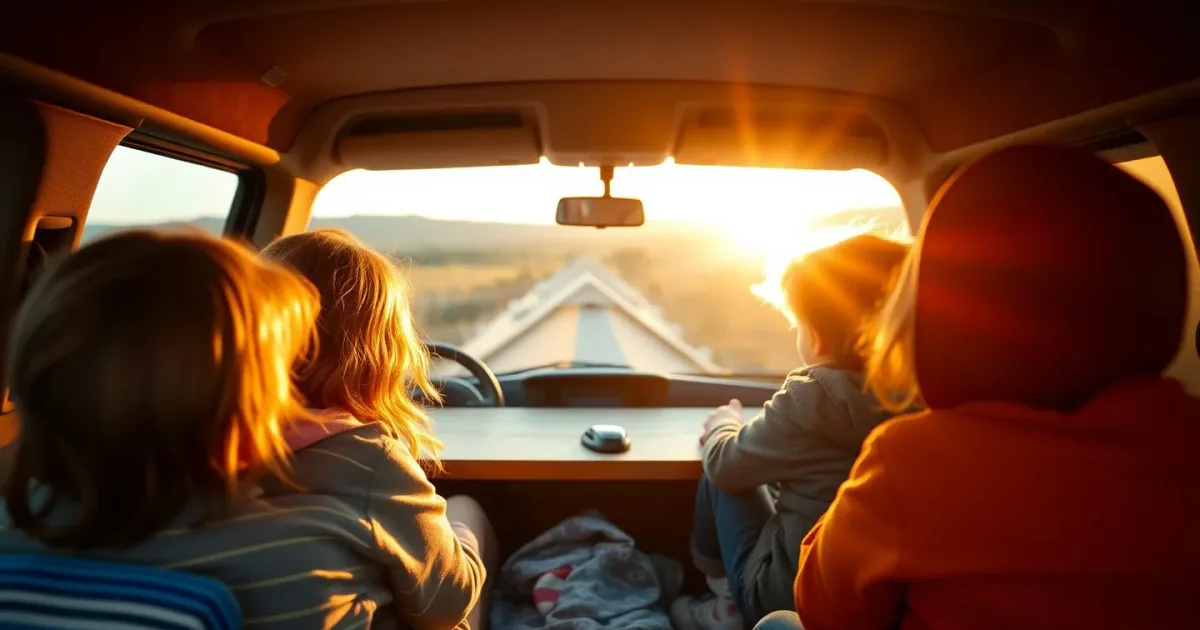 Longs trajets en van avec enfants : adieu mal des transports